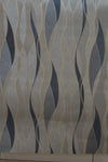 Cream & Grey Design Plus Wallpaper -DK.13171-2- Size: 1.06M Width 16.281M Length- Equal to normal 3Rolls