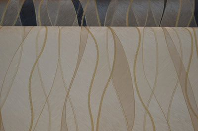 Cream & Grey Design Plus Wallpaper -DK.13171-2- Size: 1.06M Width 16.281M Length- Equal to normal 3Rolls