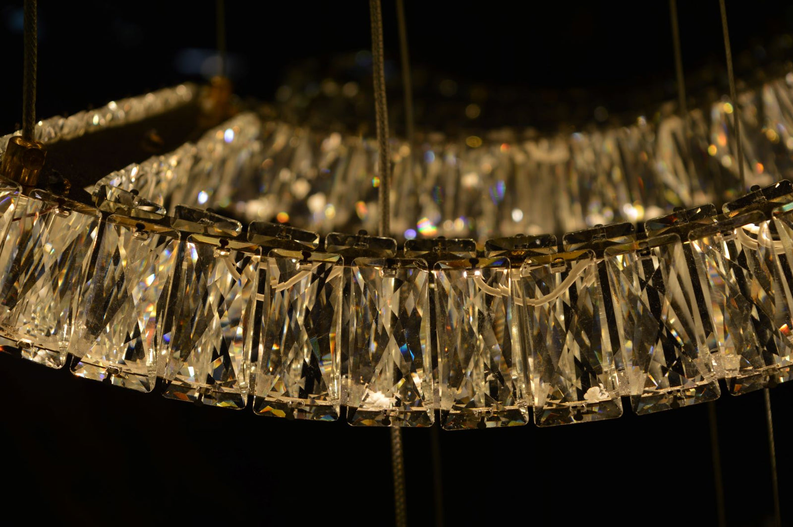 5 & 2 Layer Crystallic LED Chandeliers -Colour Changing Dimmable with Remote Control-5103-550 & 5103-550-5-Chrome & Gold