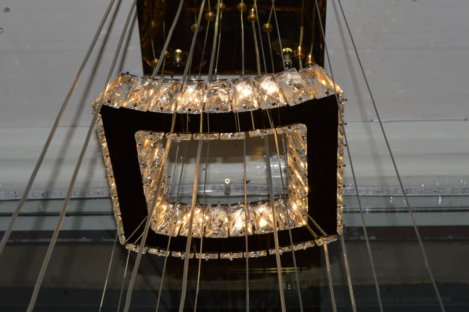 5 & 2 Layer Crystallic LED Chandeliers -Colour Changing Dimmable with Remote Control-5103-550 & 5103-550-5-Chrome & Gold