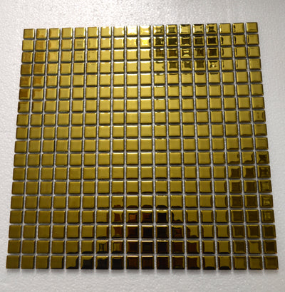 Mirrored Gold Glass Mosaic Tile-300*300*8mm-11sheets-1m2