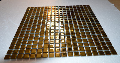 Mirrored Gold Glass Mosaic Tile-300*300*8mm-11sheets-1m2