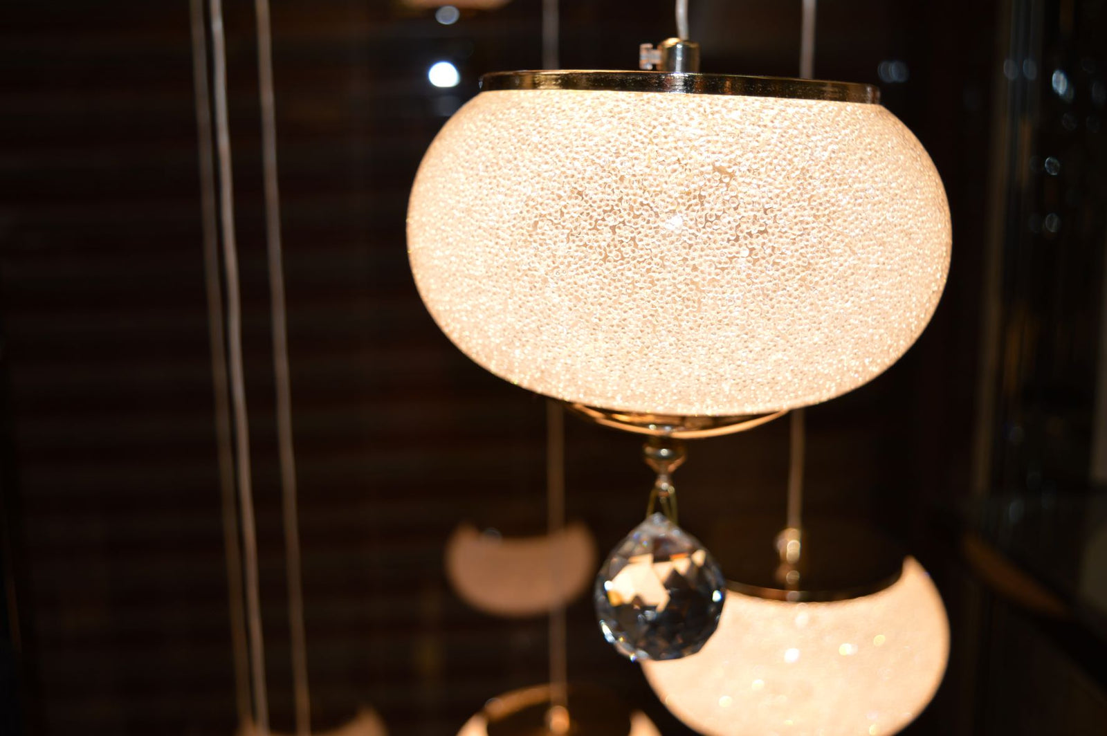 Pendant-Crystal Globs Staircase hanging Pendant Ceiling Light-2113-11CH/GD & 2113-7CH/GD-color changing & dimmable with remote control