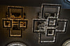 Square Crystallic 6 & 4 tier Flush Mount Ceiling Light-Colour Changing Dimmable with Remote Control-3041-6-Chrome & 3041-650*450-Gold