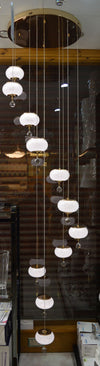 Crystal Glob Chandelier Pendant Ceiling Light with Colour Changing feature-2113