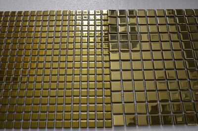 Mirrored Gold Glass Mosaic Tile-300*300*8mm-11sheets-1m2