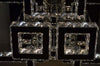 Square Crystallic 6 & 4 tier Flush Mount Ceiling Light-Colour Changing Dimmable with Remote Control-3041-6-Chrome & 3041-650*450-Gold