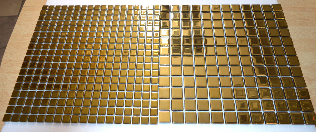 Mirrored Gold Glass Mosaic Tile-300*300*8mm-11sheets-1m2