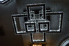 Square Crystallic 6 & 4 tier Flush Mount Ceiling Light-Colour Changing Dimmable with Remote Control-3041-6-Chrome & 3041-650*450-Gold