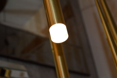 Long Drop Metallic Bars LED Incorporated Stair Pendant Lighting Chandelier-6139-10tubes, 12tubes 30 & 40tubes