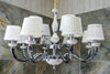 White - Gold Classy Vintage Candle Armed Chandelier