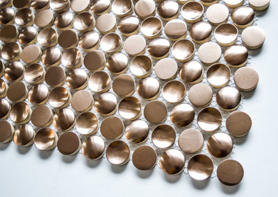 Circles Aluminium & Ceramic Mosaic Tile