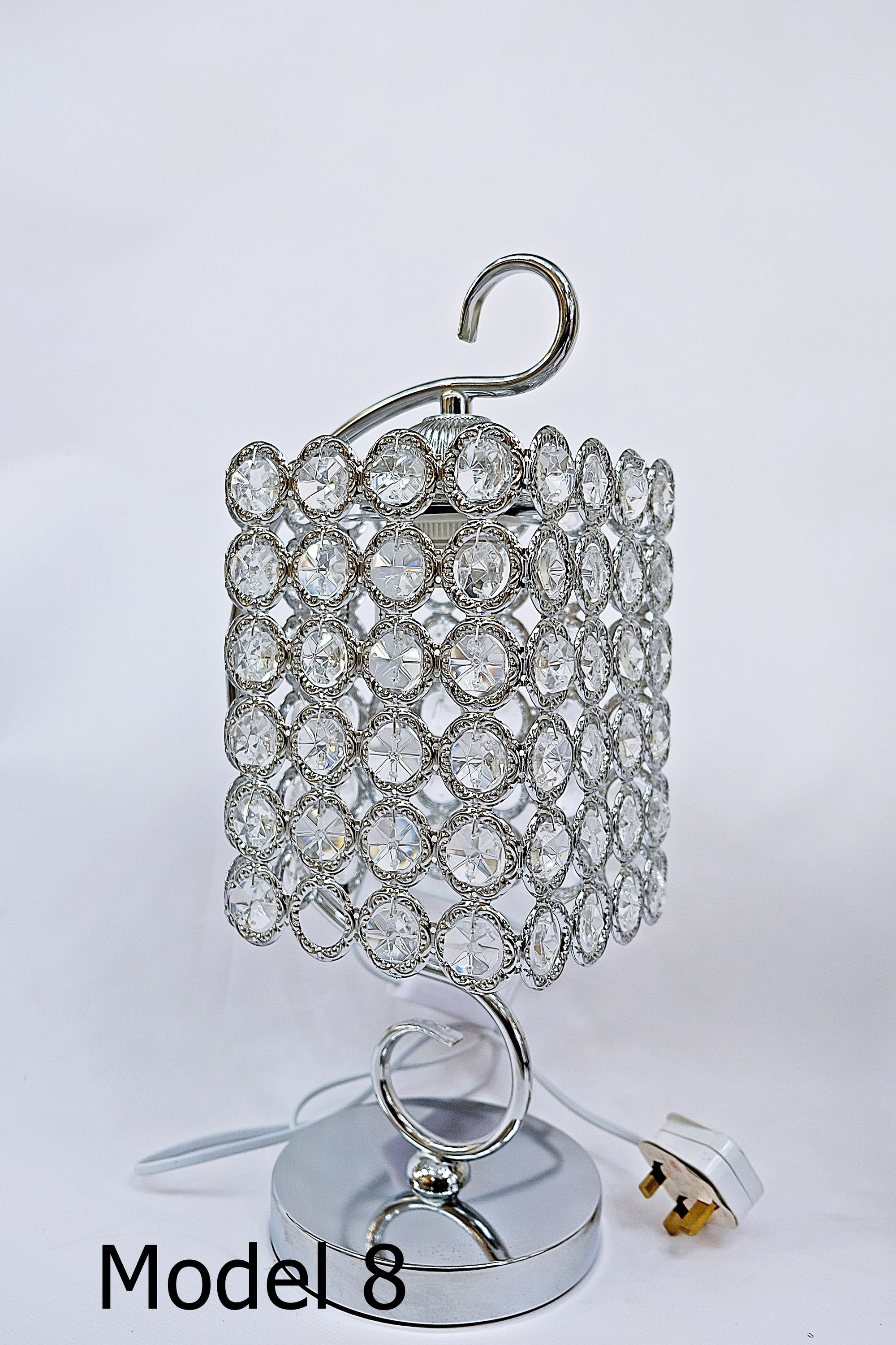 Thin metallic frame crystallic table lamp with incorporated LED [DSSCC01]