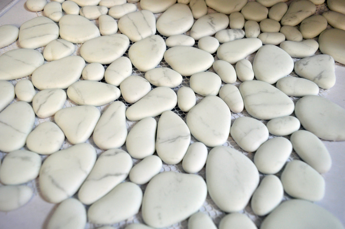 White Stone Pebbles Mosaics-300*300*8mm-11sheets-1m2-DXMQ2