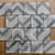 Modern silver arrows glass mosaic tile