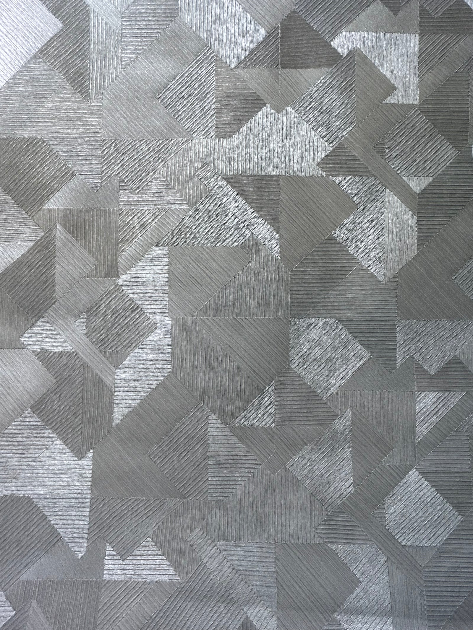 Silver 3D Pattern Wallpapers-AE11605-15mtr Length and 1mtr Width-Equal to Normal 3Rolls