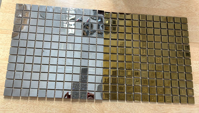 Mirrored Silver Metal Ceramic Mosaic Tile-300*300*8mm-11sheets-1m2