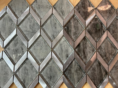 Light Grey Rhombus Mosaic Tile