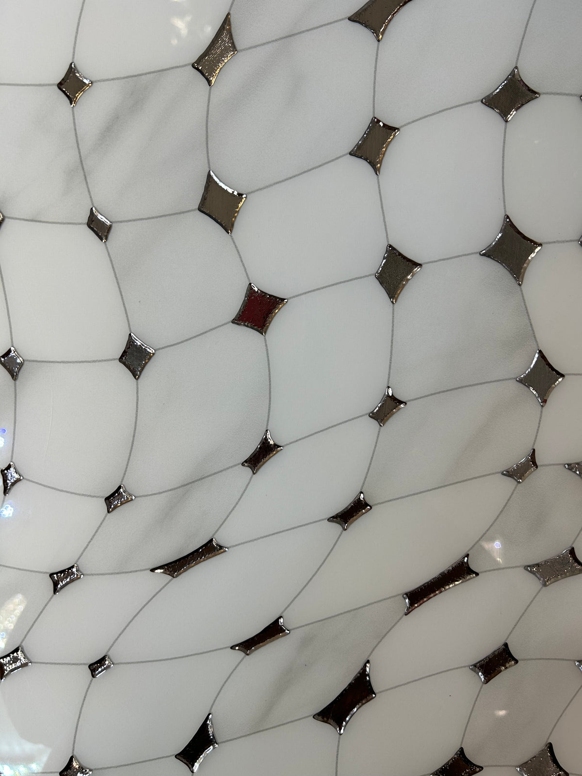 White & Silver Decor Porcelain Tile-300*600*8mm-6tiles-1m2-WJ724