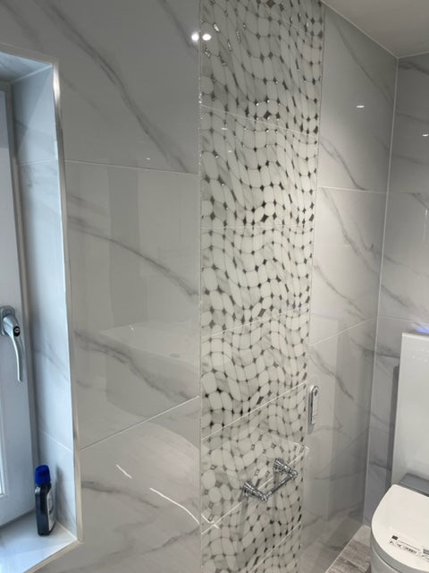 Gold & White Porcelain Decor Tile-300*600*8mm-8sheets-1m2-WJ723 & WJ724