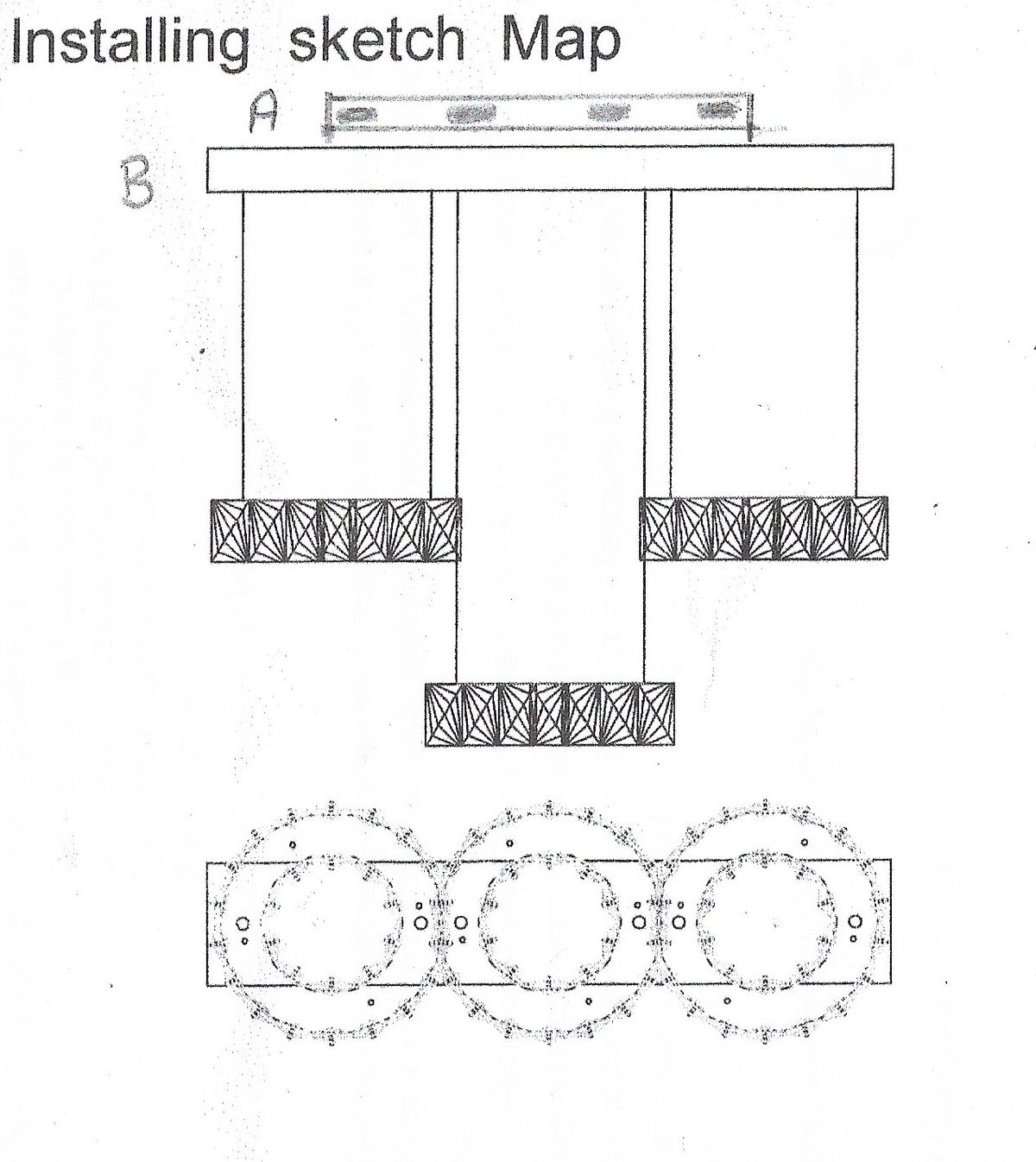 Diamante Crystallic 3 x Square Fixture mirrored frame colour changing LED ceiling light [9014-3)