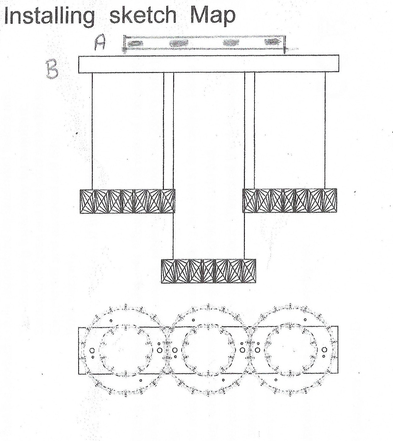 Diamante Crystallic 3 x Square Fixture mirrored frame colour changing LED ceiling light [9014-3)