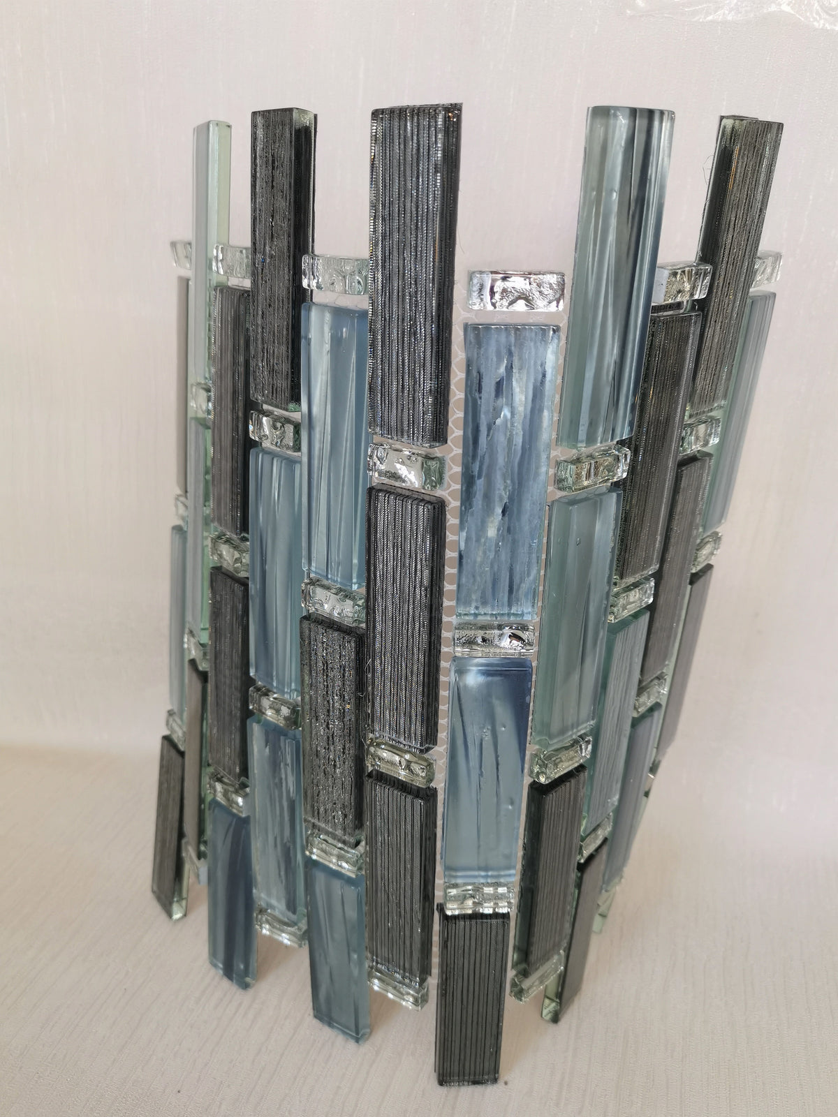 Ink Blue Glass Mosaic Tiles-300*300*8mm-11sheets-1m2-KRB17-01