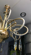 Gold Swirl Modern Yet Vintage Chandelier