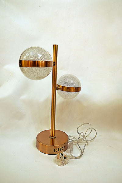 Copper Crystallic Bowl & Brass framed table lamps [LF3019-6GD | LF3019-6S]