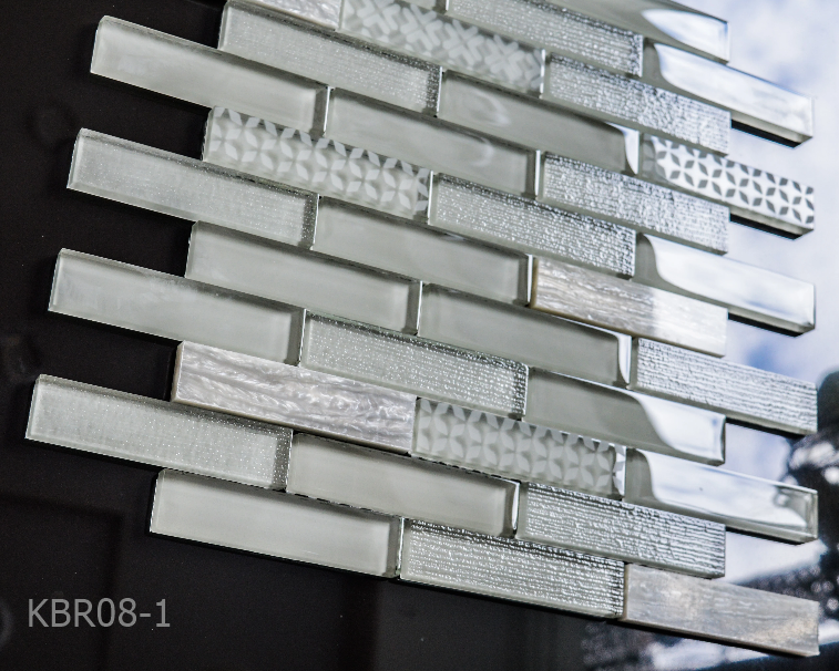 Olive Green Glass Mosaic Tile