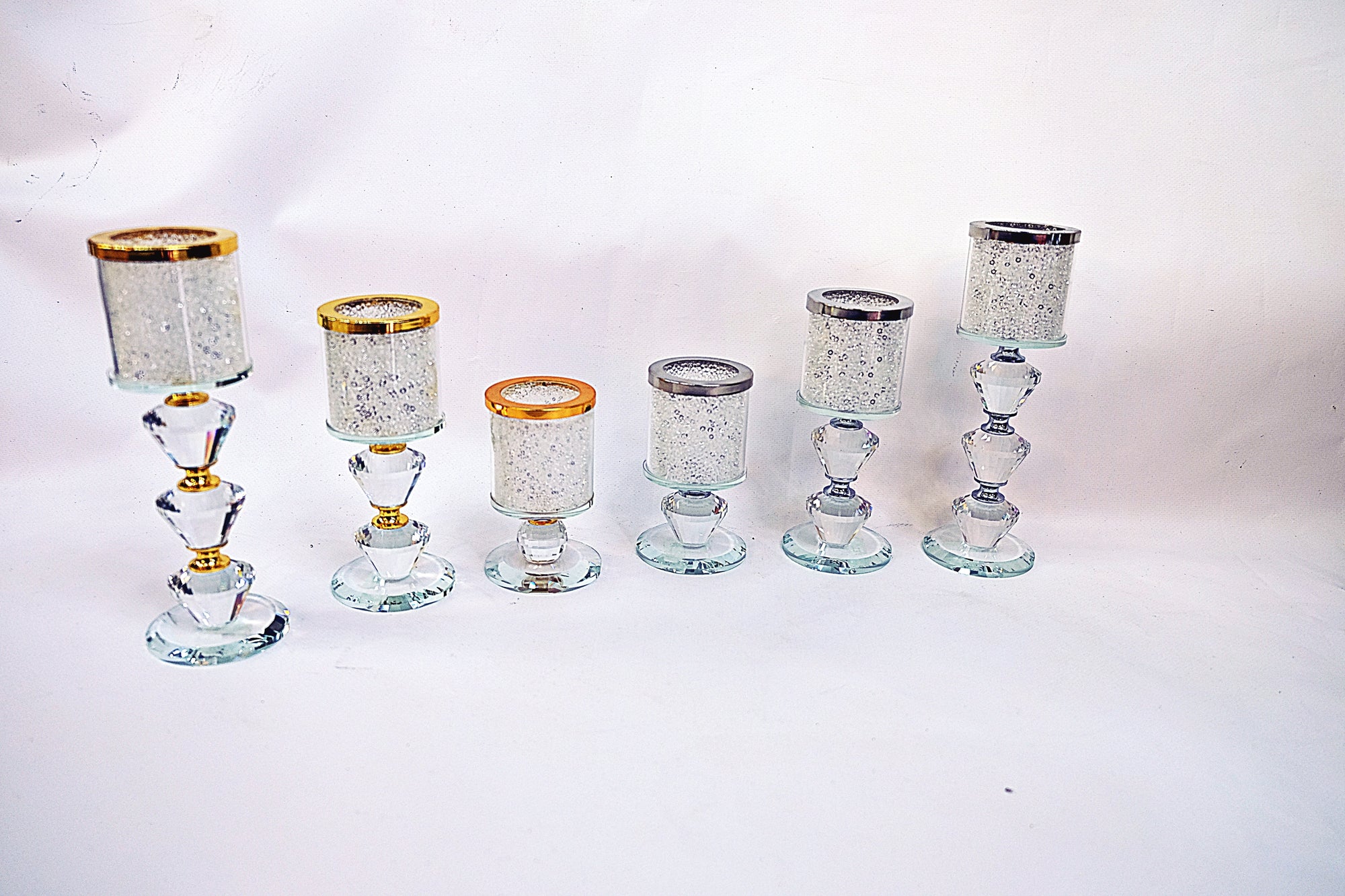Crystal Tall Candle Holders