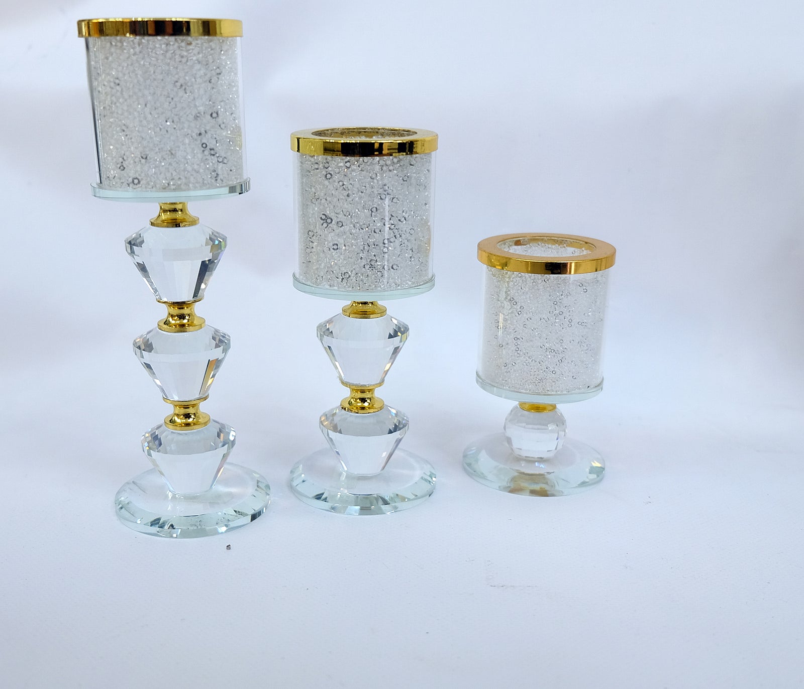 Crystal Tall Candle Holders