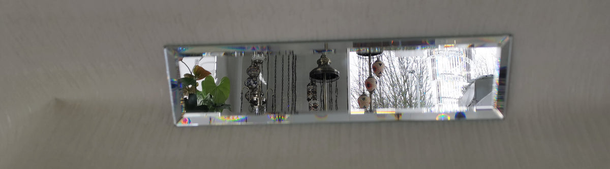 Full Bodied Metro Mirror Glass Mosaic Tiles with bevelled edges-75*300*8mm-45tiles-1m2