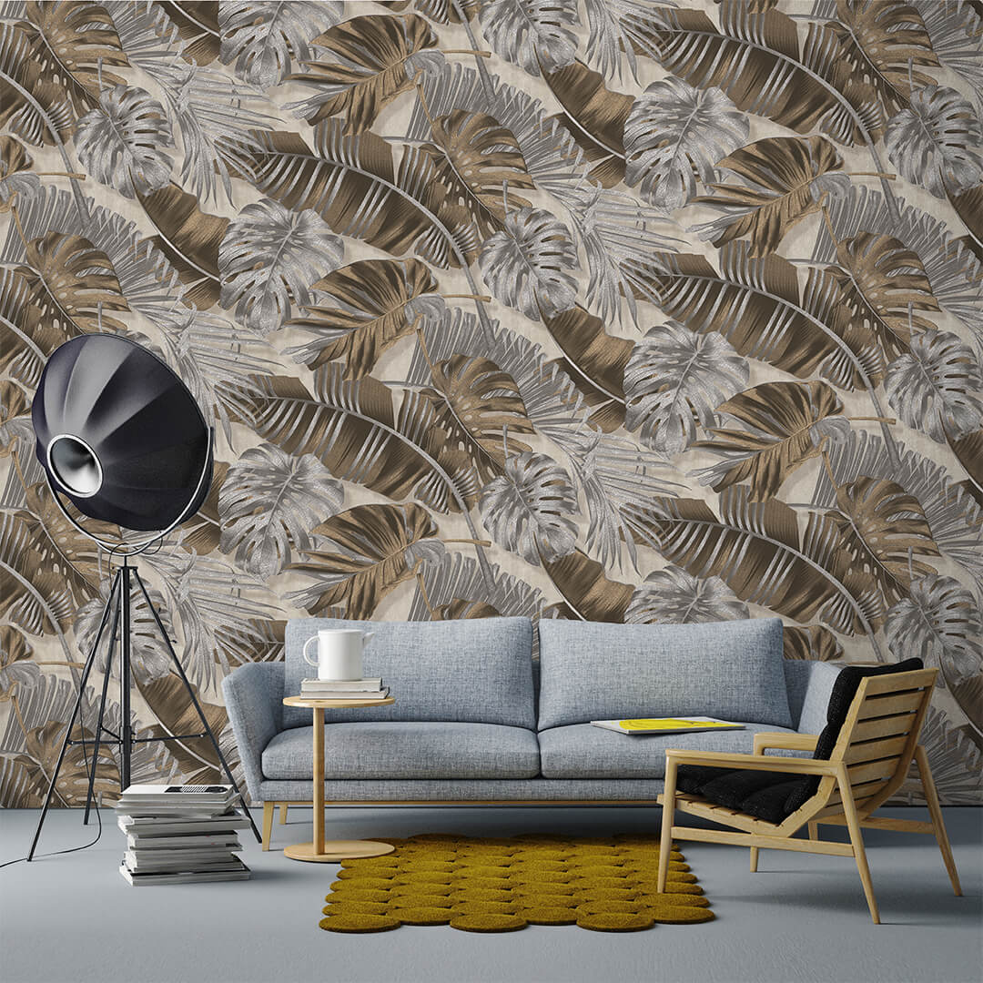 Natura Wallpapers-Cream & Gold, Black & Gold  - DK.22860-2 & 5