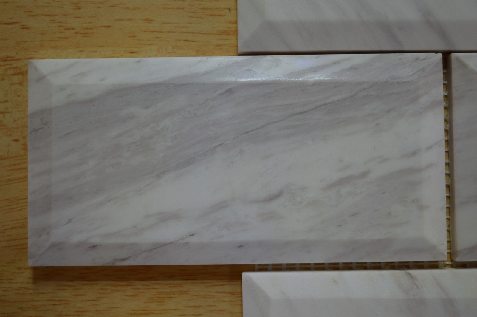 White & Grey Brick Effect Rectangular Stone Mosaic Tiles | 300x300x8mm | 11=1m2