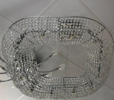 Crystal Square / Circular Pendant & Flash mounted Warm LED ceiling light