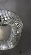 Crystal Square / Circular Pendant & Flash mounted Warm LED ceiling light