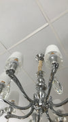 Glossy Crystal Drops 8 Arms Chandelier