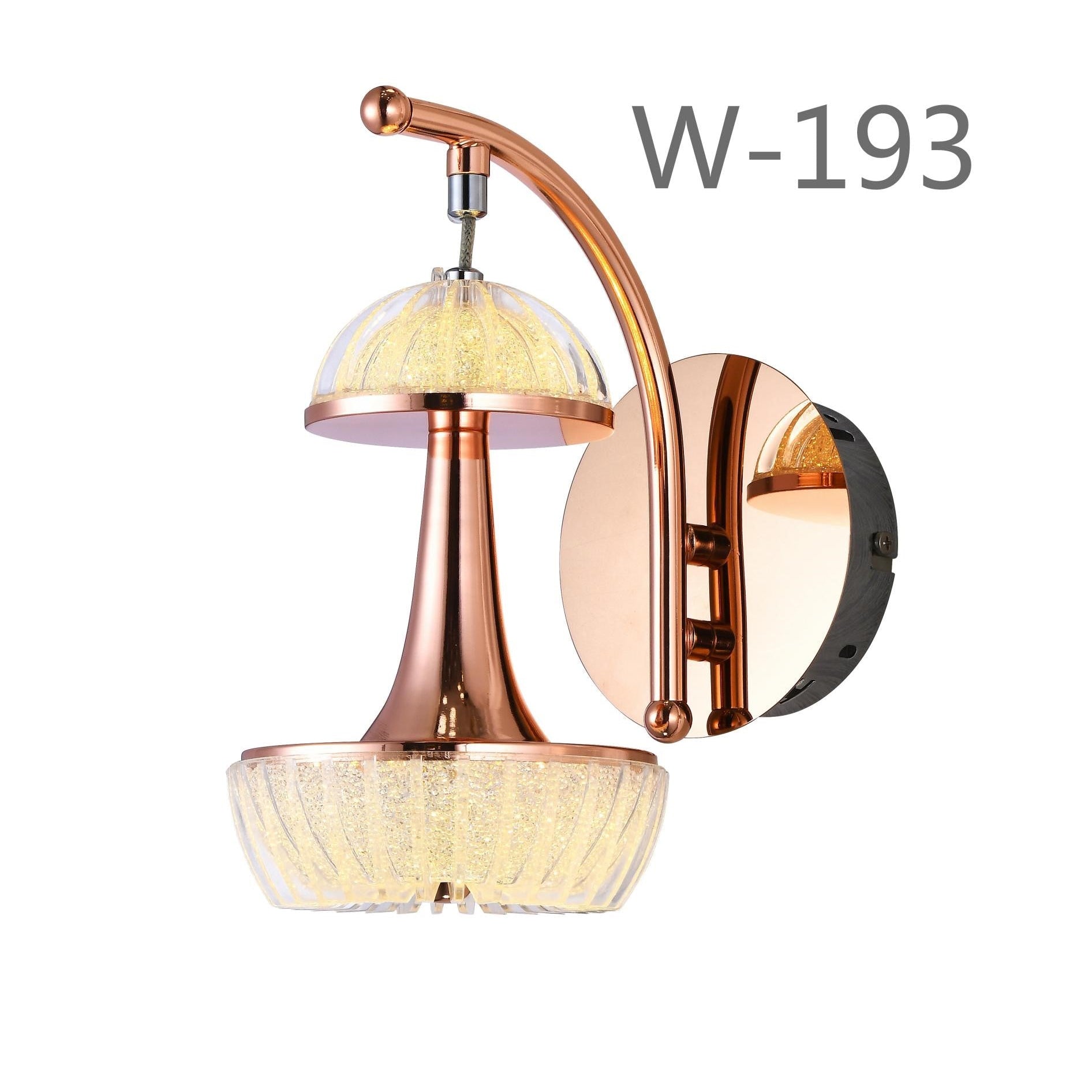 Crystallic Hanging Pendant Wall Light-W-193Chrome & Gold