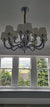 White - Gold Classy Vintage Candle Armed Chandelier