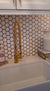 Hexagonal Silver and White Elegant Porcelain Mosaic Tiles-220*380*8mm-11sheets-1m2