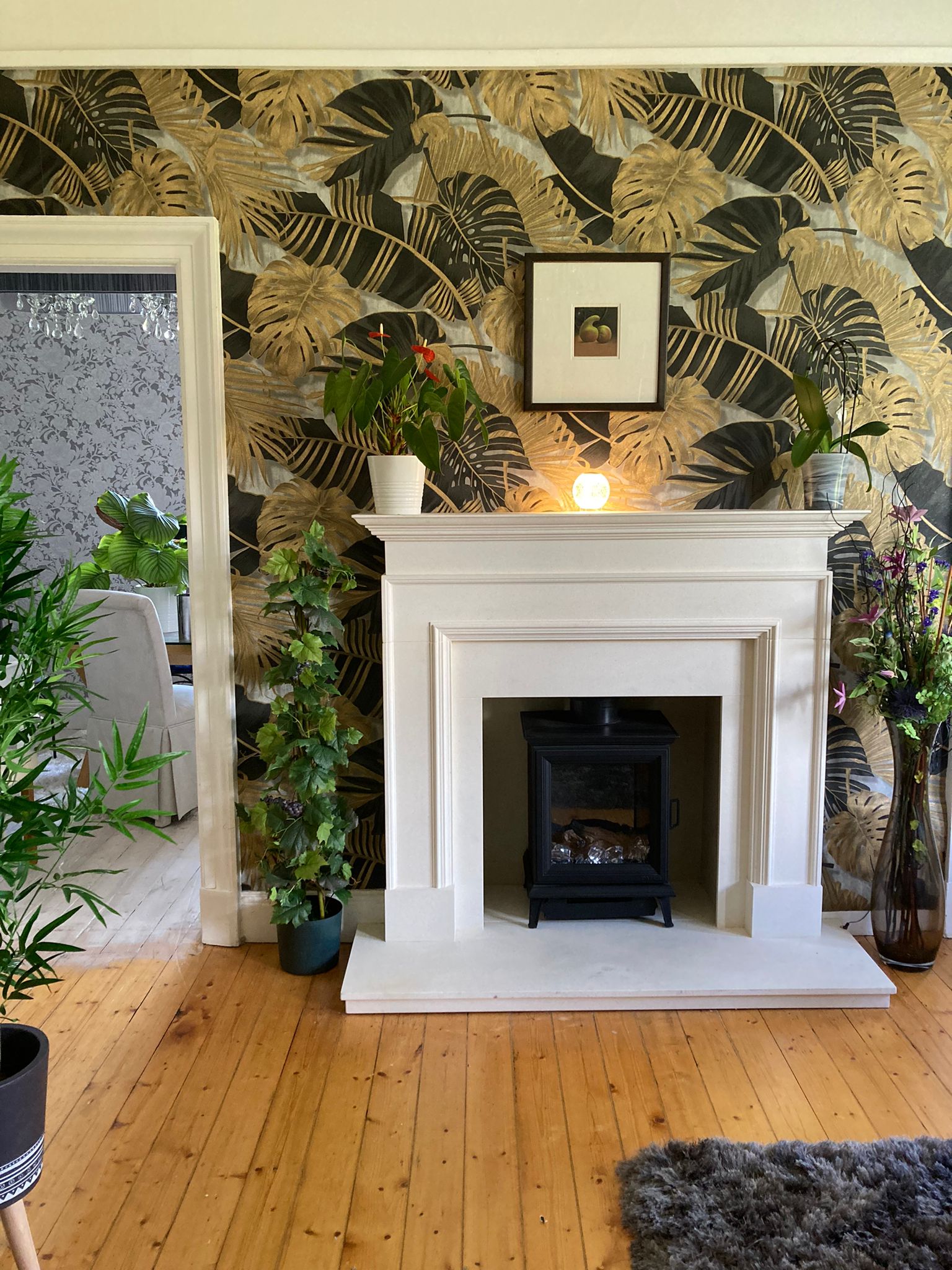 Natura Wallpapers-Cream & Gold, Black & Gold  - DK.22860-2 & 5