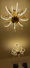 Gold Swirl Modern Yet Vintage Chandelier