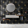 Black & Gold, White & Gold Argyle Pattern Porcelain Décor Wall & Floor Tiles-600*600*10mm-3sheets-1m2-Code: DEC-MIR0791 & DEC-MIR0792