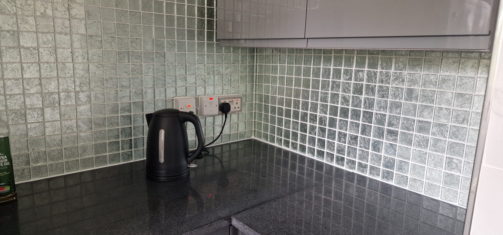 Silver Glint Glass Mosaic Tile