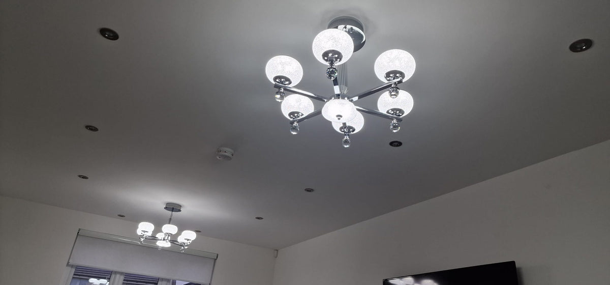 Pendant-Crystal Globs Staircase hanging Pendant Ceiling Light-2113-11CH/GD & 2113-7CH/GD-color changing & dimmable with remote control