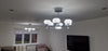 Suspended ceiling golden mirror frame 6 arms light [21136-6]