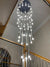 Long Drop Metallic Bars LED Incorporated Stair Pendant Lighting Chandelier-6139-10tubes, 12tubes 30 & 40tubes