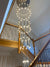 Long Drop Metallic Bars LED Incorporated Stair Pendant Lighting Chandelier-6139-10tubes, 12tubes 30 & 40tubes