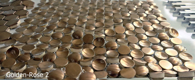 Circles Aluminium & Ceramic Mosaic Tile